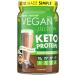 Keto Protein Powder with 10g MCT Per Scoop Dairy & Sugar Free 1g Net Carb Helps Ketosis Chocolate Flavour Lactose Free Plant Based Keto Protein Powder by Vegan Pure - 411g - Buy Online on SooperMarket.com