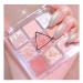 Gokame 9 colors eyes shadow pallet matt durable make -up palette eyeshadow glitter make -up palette eyeshadow pallet eyeshadow makeup palette (pink)