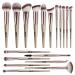 Makeup Brushes  18 Pcs Professional Premium Synthetic Make Up Brushes  Foundation Powder Concealers Eye Shadows Makeup Brush Set (Champagne Gold)