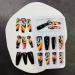 GORS Long Black Press on Nails - Colorful Coffin Fake Nails with Graffiti Note Designs | Full Cover False Nails for Women - Buy Online on SooperMarket.com