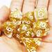 Haxtec Gold Glitter DND Dice Set - 7PCS Polyhedral Dungeons and Dragons Dice for Roleplaying Games - Buy Online on SooperMarket.com