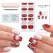 Christmas Red Green White gel nail stickers uv cure semi cured stickers & decals uv stick on gel nails nail polish strips