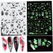 Halloween Nail Art Stickers Glow in The Dark Nail Decals 3D Self-Adhesive Fluorescent Nail Stickers Skull Spider Witch Ghost Pumpkin Bat Snake Nail Design for Women and Girls DIY Acrylic Nail - Buy Online on SooperMarket.com