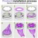 Refilling Foil Refill Packs - 10 Pack Anti-Odor Diaper Pail Cassettes | 4.5m Compatible Refill Film (Purple) - Buy Online on SooperMarket.com