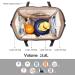 Pipi Bear Diaper Bag Backpack | Stylish Jacquard Maternity Nappy Bag for Mom and Dad with Changing Pad - Cream - Buy Online on SooperMarket.com
