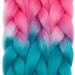 Tess Braids Extensions 60 cm - 5 Pack Jumbo Kanecalon Ombre Blue & Pink Hair Braids for Box Braids - 100g Bundle - Buy Online on SooperMarket.com