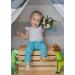 Crinkle & Teething Dinosaur Lovey Toy | Baby Sensory Square 8X8 with Ribbon Tags - Buy Online on SooperMarket.com
