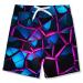 Tuonroad boys bathing shorts funny 3D print fast drying swimming trunks with mesh feed summer beach short trousers 5-14 years purple purple 11-12 years