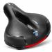 Bike Seats BRGOOD Bicycle Seats for Comfort Men Waterproof with Premium Dual Shock Absorbing Balls, Memory Foam Padded Stationary Bike Seat Universal Fit for Exercise Bike, Cruiser, 10.2x8.2 inches