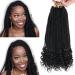 Crochet Box Braids Crochet Hair 144 Roots/pack Black Crochet Braids With Curly Ends Crochet Braids Hair for Women 14Inch Crochet Box Braids Pre Looped 24 Strands/pcs Braiding Hair Extensions (14inch 1B) 14 Inch 1B