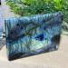Crystal Hole Natural Sphere Blue Light Labradorite Slab Stone Natural Slice Crystal Yellow Feng Shui Minerals Ornaments Home Decoration 1pc Crystal Hole 320-350g - Buy Online on SooperMarket.com