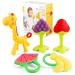 Baby Teething Toys for Newborn (5-Pack) Freezer Safe BPA Free Infant and Toddler Silicone Teethers Soothe Babies Gums Perfect Baby Gift