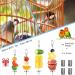 4 Pack Parrot Spit Toys - Stainless Steel Fruit & Vegetable Holders for Budgies & Nymphensittich - Perfect Hanging Feeders for Parrots - Buy Online on SooperMarket.com