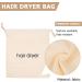 PLAFOPE 3pcs Hair Dryer Storage Bag Storage Bag Drawstring Dryerbag Hairdryer Case Toiletey Sac Beige Fabric - Buy Online on SooperMarket.com