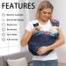 CUBY Portable Breathable Baby Sling | Adjustable 3D Mesh Fabric Wrap | Toddler Carrier for Newborn to 24 Months | Quick Dry & Lightweight | Tropical Rainforest Design - Buy Online on SooperMarket.com