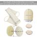 ENLAYER 6 Pack Natural Loofah Exfoliating Back Scrubber and Pad Set - Deep Cleaning Shower Sponge for Face and Body - Buy Online on SooperMarket.com