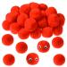 36 Pieces 2 Inch Red Pom Poms Valentine Faux Fur Pompom Ball Large Acrylic Pompoms Crafts Holiday Pom Balls Fluffy Plush Pompom for DIY Craft Valentines Day Costume Supplies Party Decorations