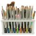 Pen Holder for Desk Rectangle 72 Holes Plastic Makeup & Painting Brush Holders Crate Organizer for Pencil  Paintbrush  Cosmetic Brushes Grey R Grey