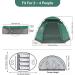 RLAIRN 4 Person Waterproof Camping Tent | Pop Up Instant Family Tent with Windproof Ropes | Ultralight & Anti-UV | Ideal for Camping, Hiking, Outdoor Activities | Green - Buy Online on SooperMarket.com