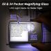 Premium 6X 3X Pocket Magnifying Glass with Light Small Lighted Magnifiers for Kids Seniors Reading Fine Prints Handheld Magnafining Glasses Magnify Glass with Protective Sleeve - Buy Online on SooperMarket.com