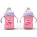 Avima Baby 10 oz Soft Spout Sippy Cups  Pink (Set of 2) 2 Count (Pack of 1) Pink