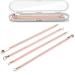 Blackhead Remover Pimple Popper Tool Kit - Acne Comedone Zit Blackhead Extractor Tool - Blemish Whitehead Extraction Popping - Professional Pore Extractor Tools for Nose & Face with case (Rose Gold)