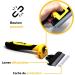 Thunderpaws Professional De-Shedding Tool for Dogs and Cats - Small to Large Breeds - Short or Long Hair - Yellow - Buy Online on SooperMarket.com