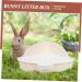 GANAZONO Rabbit Triangle Toilet Pet Litter Basin Pet Cage Guinea Pig Enclosure Pet Potty Abs White 25.00X19.00X10.00CM White - Buy Online on SooperMarket.com