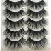 Bluelans 5 Pairs Natural Long Fake Eye Lashes Thick False Eyelashes Black Makeup Tool