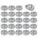 Zeoabsy 50 pieces 60ml silver empty aluminum socket aluminum round aluminum tin tin cans with screw cap viewing window cream cans for diy ointments candle cosmetics shaving soap