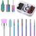 Nail Drill Bits  heemeei 10Pcs 3/32 Professonal Tungsten Carbide Drill Bits Set for Nail Drill E-file with 75Pcs Nail Sanding Bands (80120180 Grits) for Acrylic Gel Nails  Manicure Home Salon