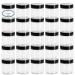 24 Pack 4 oz Plastic Containers with Lids and Labels Clear Empty Plastic Body Butter Jars for Beauty Products, Body Scrubs, Cosmetic, Face Creams and Lotion
