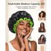 Mikimini Black Shower Hood for Women Men & Girls 2-Pack Reusable Waterproof Bathing Hood with Soft PEVA Lining Stretchy Medium Black & Green - Buy Online on SooperMarket.com