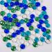 Hisredsun 290 pieces of glass pebble stones 1.35 kg of mixed colors flat marble pearls vase fillers fire glass pebble stones artificial gemstones decorative glass stones for aquarium flowerpot 17-20mm 1.35kg mixed