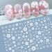 8 Sheets MiaoWu White Cherry Blossoms 3D Nail Art Stickers for Acrylic Nail Decoration - Buy Online on SooperMarket.com
