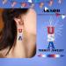 Independence Day Earrings - Sparkly Rhinestone American Flag Dangle Earrings for 4th of July - Patriotic Jewelry for Women - Buy Online on SooperMarket.com