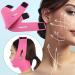 Effective Face Slimming Bandage Belt - Double Chin Lift & Skin Strap - OceanSide - Rose Red - Buy Online on SooperMarket.com