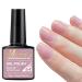 Pink Gel Nail Polish Nail Varnish Pink Jelly glitter Natural French Manicure Light Pink Coral Gel Nail Varnish Long Lasting Nails Soak off UV/LED Lamp Nail Art Salon for Women Girls DIY at Home
