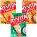 Flatbread Crackers Bundle With Ryvita Thins Rosemary & Sea Salt Flatbread 125g Multi-Seed Flatbread Crackers 125g and Three Cheese Flatbread Crackers 125g (3 Pack)