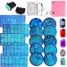Budoci 5 + 10 St Nail Stamping Set Classic Nail Stamping Plate Kit Nail Stamping Schablons Plates + Stamps + Suchaber + Stamping Pages For Nail Stamp French Nail ATR Manicure 5 + 10 ST Nail stamp plates set