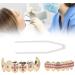 Gold Teeth Brace Set Hip Hop Punk Custom Fit Metal Teeth Decoration Jewelry Gold Teeth Grillz Oral Pain ReliefOral Care() - Buy Online on SooperMarket.com