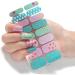 Buy Stick-On Nail Polish Stripes - Full & Half Hardened Gel Glitter & Marble Designs - ZE0242 | International Shipping Available - Buy Online on SooperMarket.com