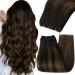 Youngsee Tressen real hair brown real hair brown dark brown ombre medium brown weft extensions real hair brawl remy hair whip real hair hairpin real hair to take 45cm 100g #2/2/6