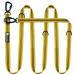 bluzelle Strong Double Dog Lead 3m for Large Dogs up to 220lb Adjustable & Rubberised Tape with Reflective Seam 2x Carabiner Clip 360 Aluminum Crossbody Strap Hands Free Dog Leash Color:Yellow