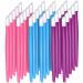 30 Pieces Plastic Handle Nail Cuticle Pusher Rubber Tipped Nail Cleaner Colored Nail Art Tool for Men and Women Christmas Valentine's Day Giving Nail Tool(Blue Purple and Pink)
