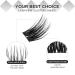 LASHVIEW Cluster Lashes - DIY 3D Eyelash Extensions, Reusable, Black, Super Thin Band, 24 Criss Cross Mix - Buy Online on SooperMarket.com