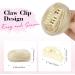 REECHO 2 PCS Mini Claw Clip in Messy & Cat Ears Hair Bun Extensions Wig Accessory Updo Hairpieces for Women Girls (Pack of 2-3" Straight Light Blonde) Pack of 2 - 3" Straight Light Blonde - Buy Online on SooperMarket.com