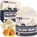 Beef Tallow Cream All Natural Grass Fed Beef Tallow and Honey All Purpose Balm Moisturizing Face and Body Lotion for Eczema Cracked Dry Itchy Irritated Skin Skin Repair Skincare Made in USA