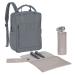 GRE VIDAL Anthracite Casual Baby Changing Bag - Sustainable Diaper Bag Backpack with Diaper Pad Stroller Attachment & Bottle Holder - Shop Internationally - Buy Online on SooperMarket.com