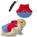 Adjustable soft rabbit dishes pet rabbit dishes rabbit dishes leash set adjustable rabbit leash for small animals rabbits cats guinea pig (m red) red m